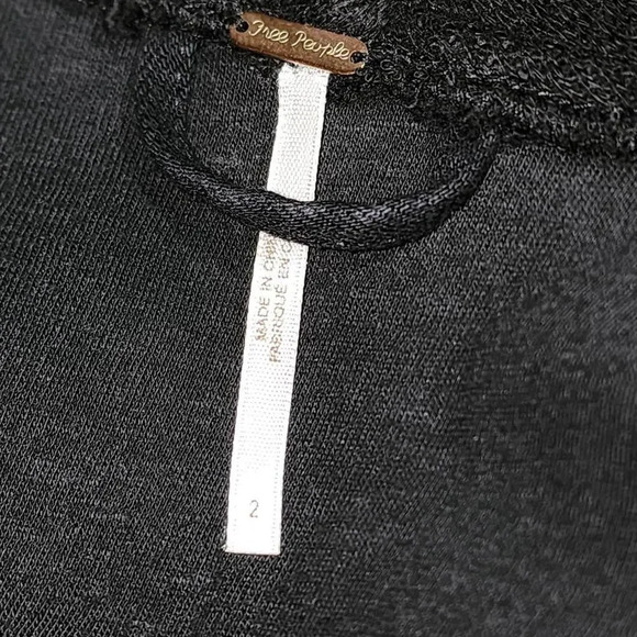 Free People Womens Black Drape Front Moto Jacket 2 - Picture 4 of 6